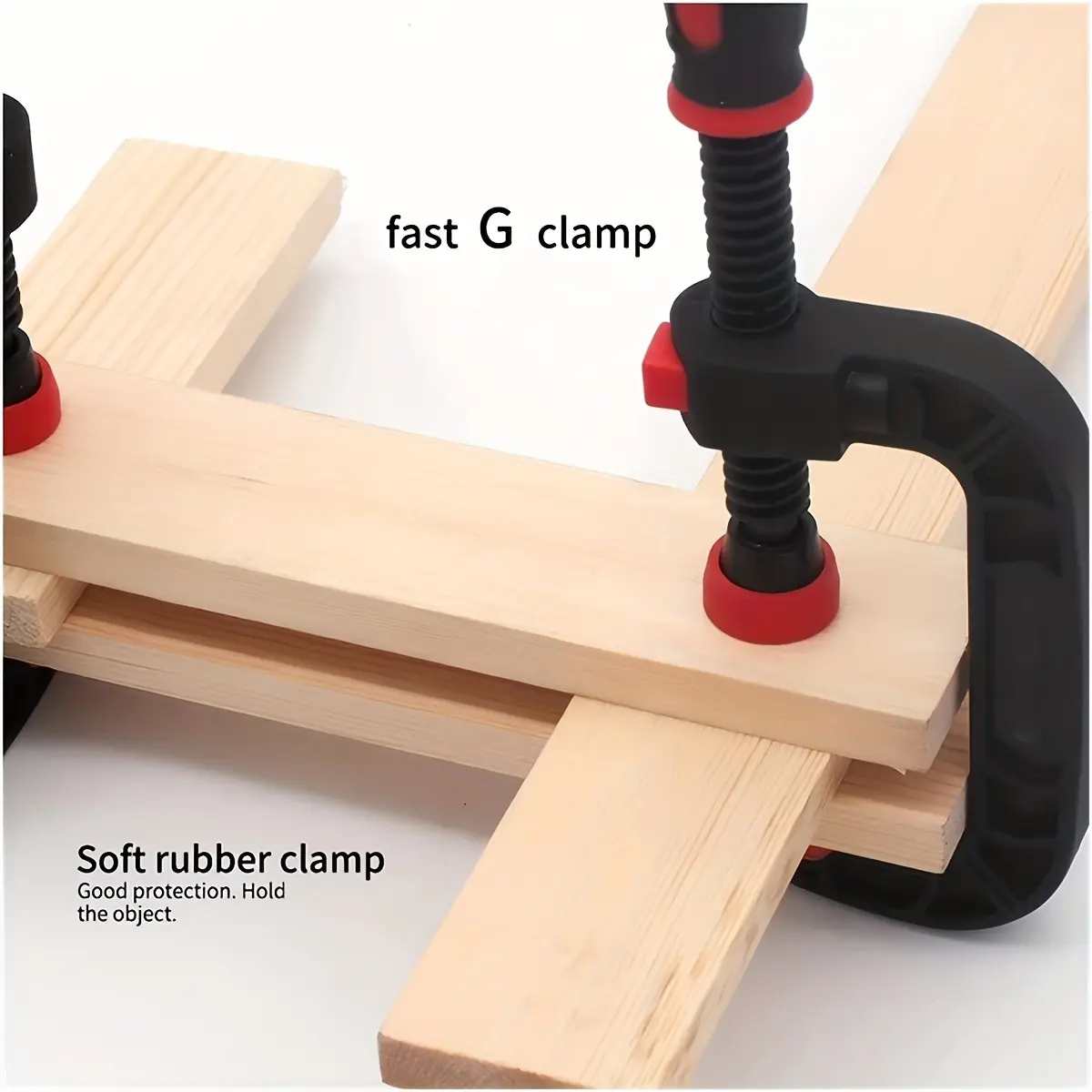 2 Pack 7 Inch Plastic Spiral Clamps, Strong Holding Power Woodworking Clips, Nylon Clamp for Gluing Crafts