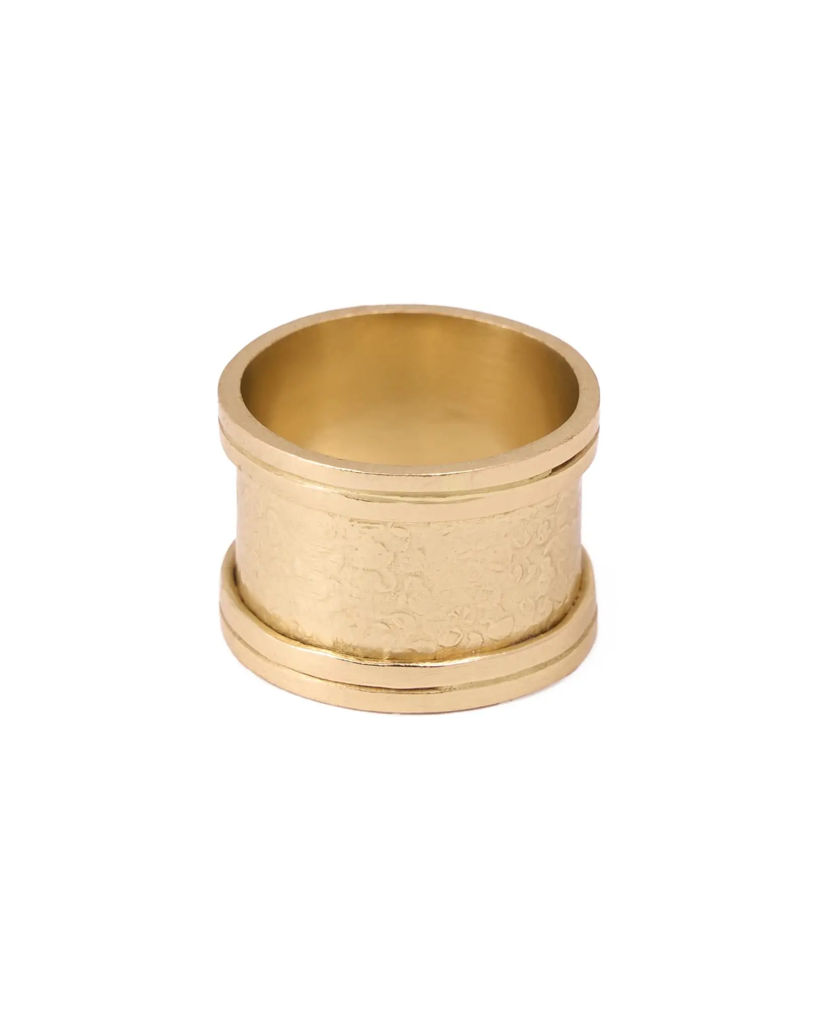 Jamie Wide Cigar Band Ring Brass Size 8