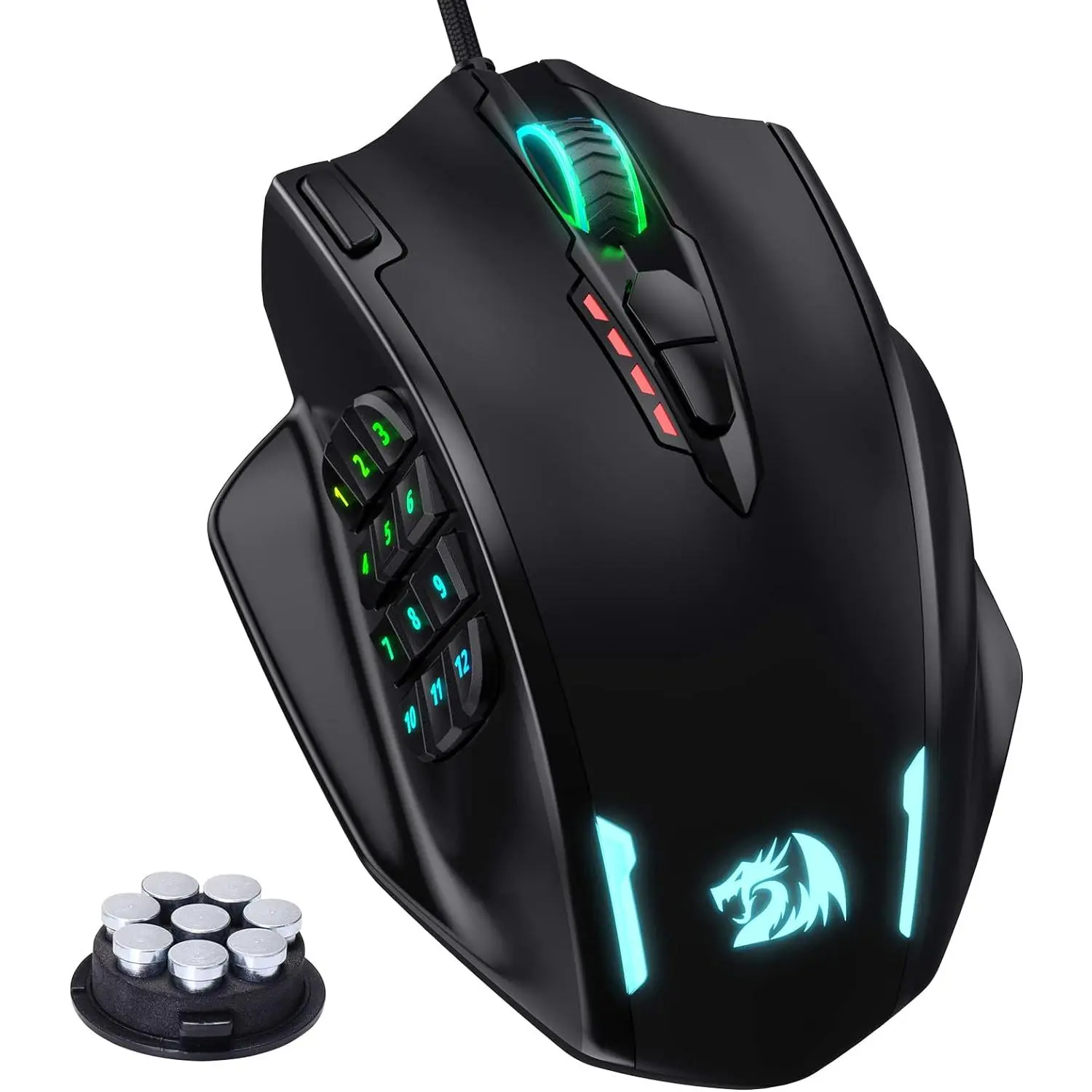Redragon M908 Wired RGB LED Gaming Mouse with 18 Programmable Buttons,summerwins