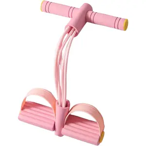 8-Tube Pedal Resistance Band Multifunction Tension Rope Elastic Yoga Pedal Puller Body Stretching Trainer Home Gym Workout Equipment total body training leg stretch rope exercise