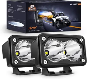 Nilight 2PCS 3-Inch Mountable Motorcycle LED Pods - High Lumen LED Headlamp (1300LM), Built-in EMC Long-Range Super Spotlights for Motorbikes, SUVs