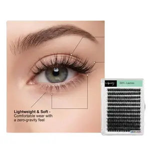 dreamy   80D fluffy  mix lengthes DIY wholesale price  natural extensions thick eyelashes Cosmetic