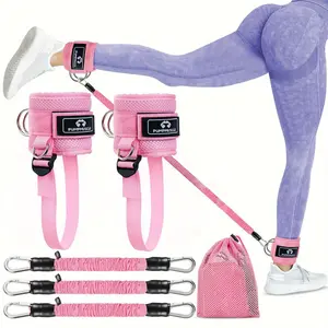 Ankle Resistance Bands with Cuffs for Working Out, Resistance Bands for Women, Exercise Bands for Leg and Glute, Booty Workout Equipment for Kickbacks, Butt and Hip Training