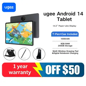 UGEE UT3 14.25" Standalone Digital Graphic Tablet - 8GB+256GB, No Computer Required, 2400 Ultra HD Full-Laminated Nano Matte LCD Surface, Android 14 OS, 10000mAh Battery, 27W Fast Charging, Built-in U-Pencil Drawing Stylus, Wireless Graphics Tablet,summer