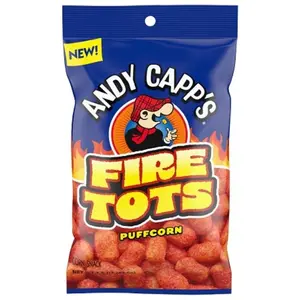 6x Andy Capp's Fire Tots Puffcorn 1.5oz Fire Tots Puffcorn
