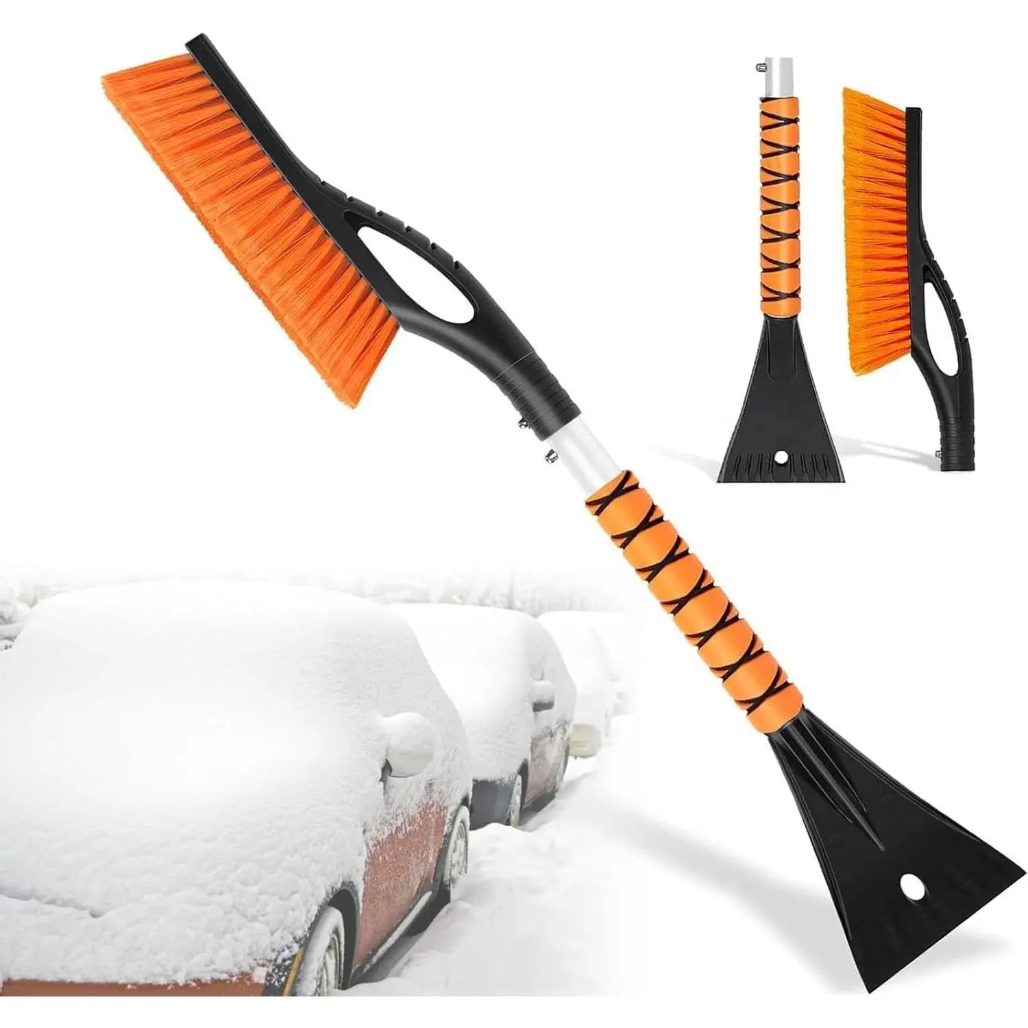 27"  Snow Brush and Ice Scrapers for  Windshield, 2-in-1 Detachable Ice Scraper and Brush for  with   Handle, Suitable for , , SUVs