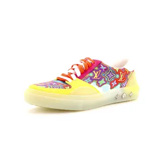 Pre-owned Louis Vuitton Men's LV Ollie Sneakers Limited Edition Psychedelic Monogram Canvas and Leather by Rebag