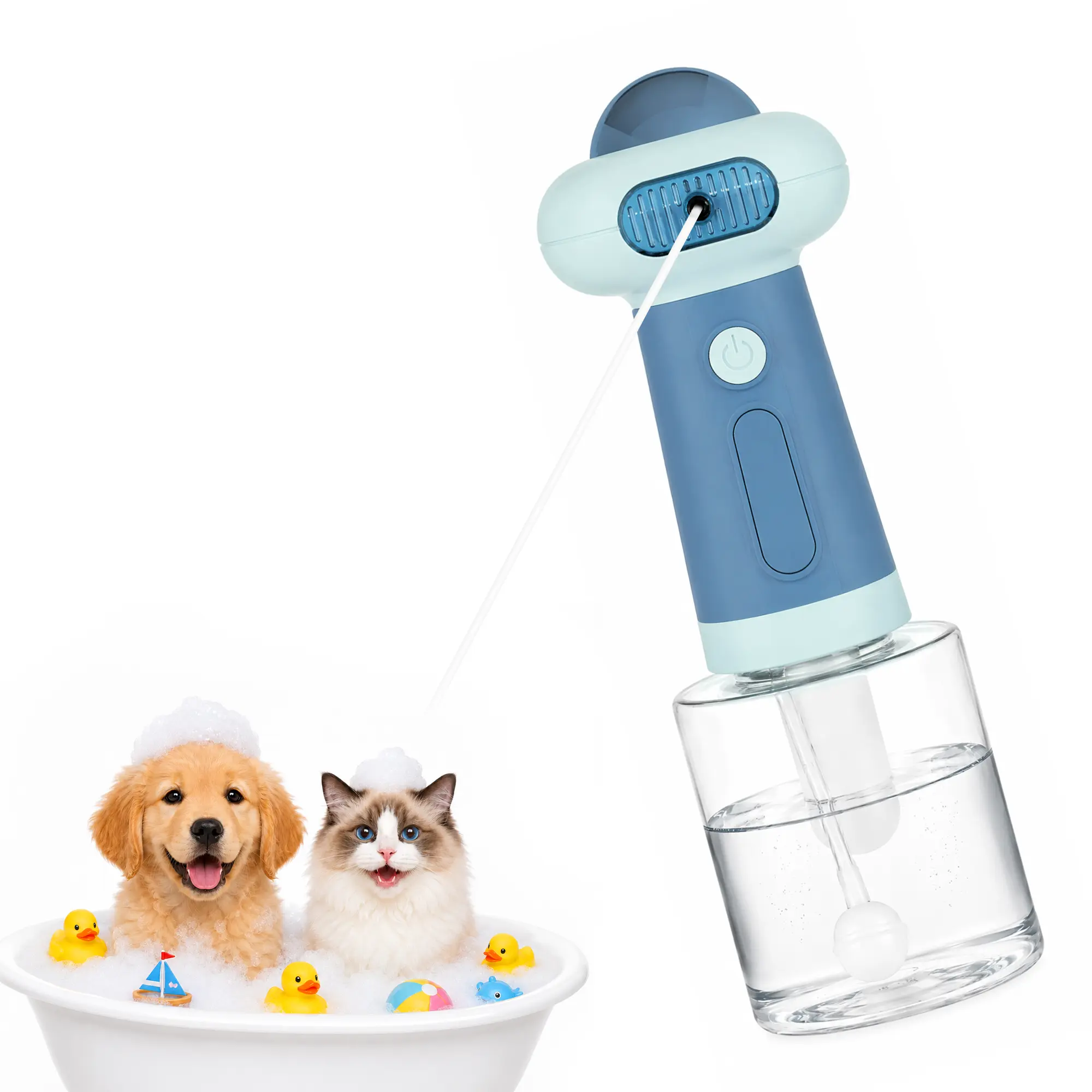 Electric Dog Shampoo Dispenser,IPX7 Cat Shampoo Sprayer,Pet Bath Supplies Automatic Foaming Shampoo Dispenser for Dog Deep Cleaing,Kitchen Sink,Bathroom