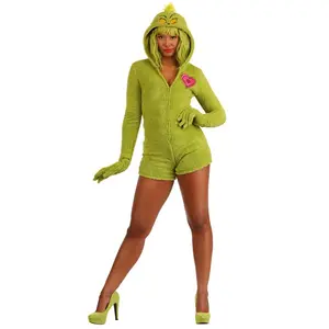 Women's Dr. Seuss Grinch Costume Romper