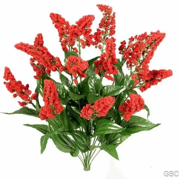 Admired by Nature GPB9342-RED Artificial Heather Fillers Bush & Greenery, Red