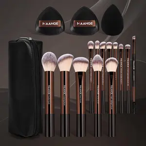 Makeup Brush Set with Storage Bag, 17pcs/set Makeup Brushes & Puffs & Beauty Egg, Professional Makeup Tools for Women & Girls, Makeup Brush Kit
