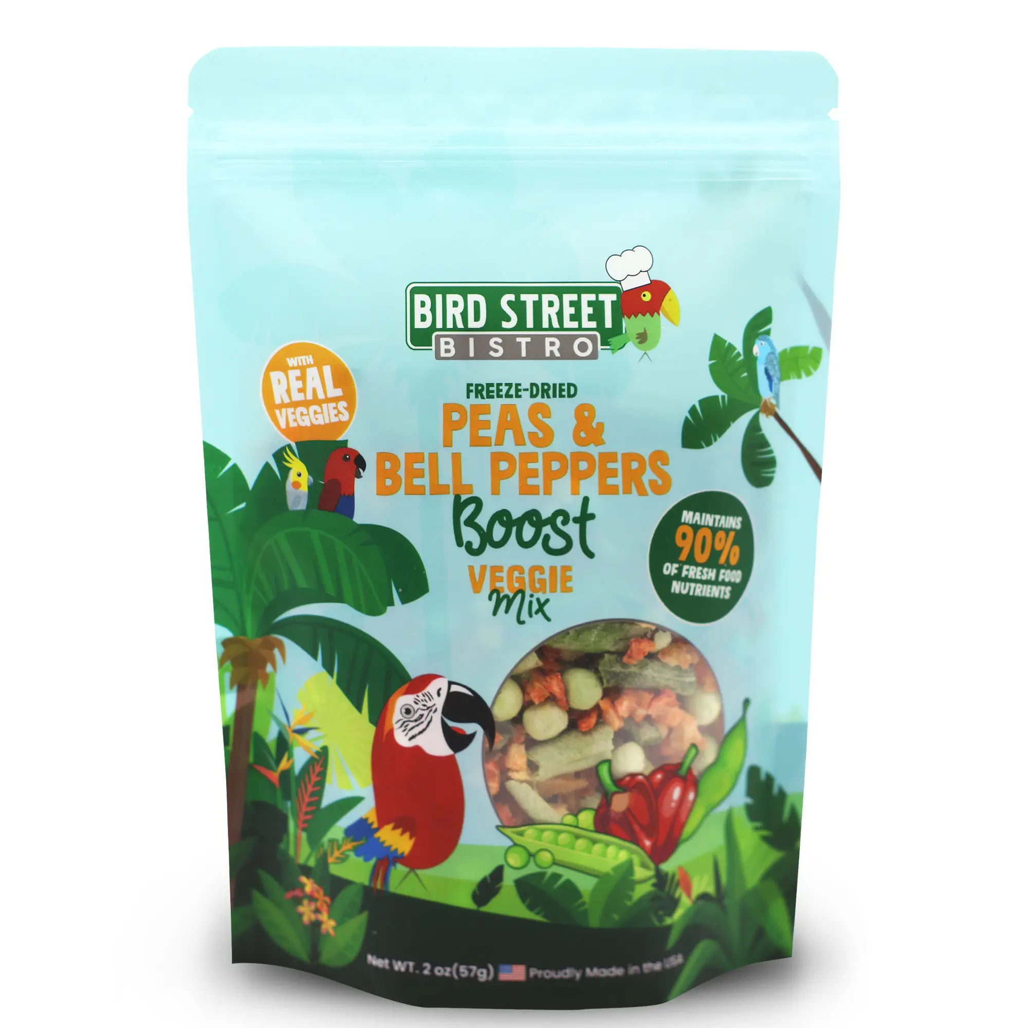 Peas & Bell Peppers Boost - Parrot Veggies Mix Peas & Bell Peppers Boost - Parrot Veggies Mix