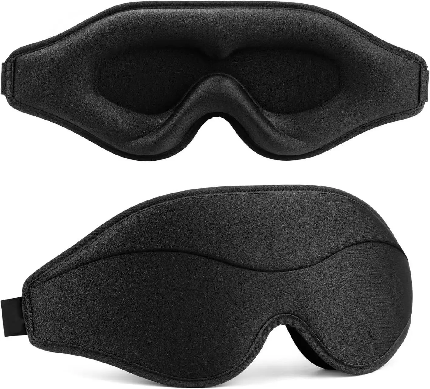 3D Total Blackout Sleep Mask – Ultra-Light Silky Eye Cover with Zero-Pressure Design That Protects Eyelashes from Being Squashed, Fully Adjustable Strap, Ideal for Home, Travel, Office, Meditation & Yoga