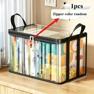 Large Clear PVC Storage Bag Heavy Duty Zipper Organizer Bin, Stackable High Capacity Container With Handles, Closet Organization Moving Essentials For Family, Summer Camping Gear Travel Clothes Tote