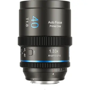 SIRUI 40mm T1.8 1.33X Anamorphic Lens, S35 Autofocus Lens for E/L/MFT/X/Z Mount Cameras, Neutral/Blue Flare