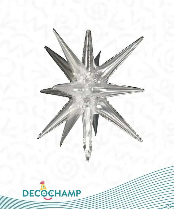 Starburst clear 3D Foil Balloon - 22" in