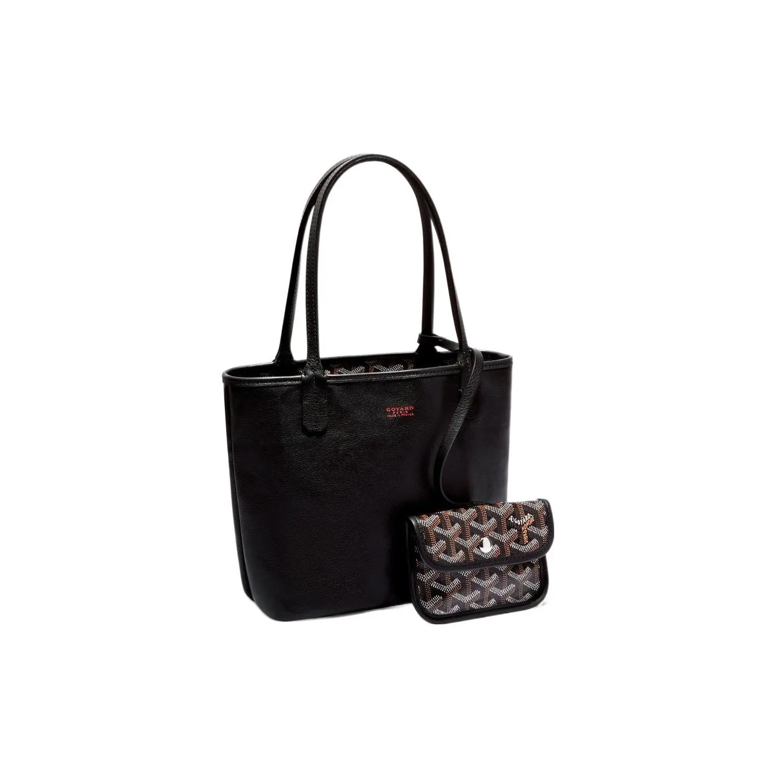 Women's Goyard Anjou Mini Tote Bag - Y Monogram, Leather Trim, Leather Bags