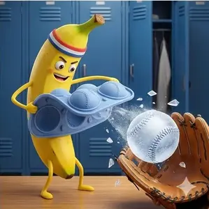 Grand Slam Baseball Ice Mold - Large Silicone Sphere Tray for Whiskey Lovers. Create 3D Sports Ice for Parties. Fun Barware & Father's Day Gift.