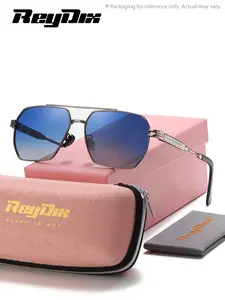 ReyDix Unisex Lightweight Elegant Full Frame Square Sunglasses Classic Exquisite Practical Polarized Sunglasses UV400