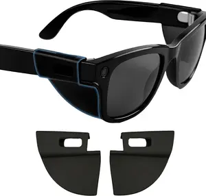 Safety Glasses Side Shields Accessories Compatible with RayBan/Oakley Meta (Gen 1/2) Wayfarer Headliner Skyler HSTN, Silicone Anti-Slip Light Blockers, Ultra-Light Glare Reducer for Outdoor Cycling