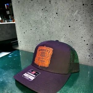 Sobriety whiskey label Richardson 112 snap back trucker hat