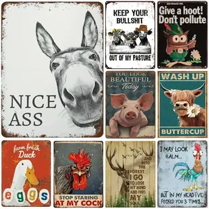 8x12inch Nice Ass Metal Iron Signs Warning Wall Decoration Plaque Vintage Art Poster Iron Painting for Man Cave Home Cafe Garden Club Bar