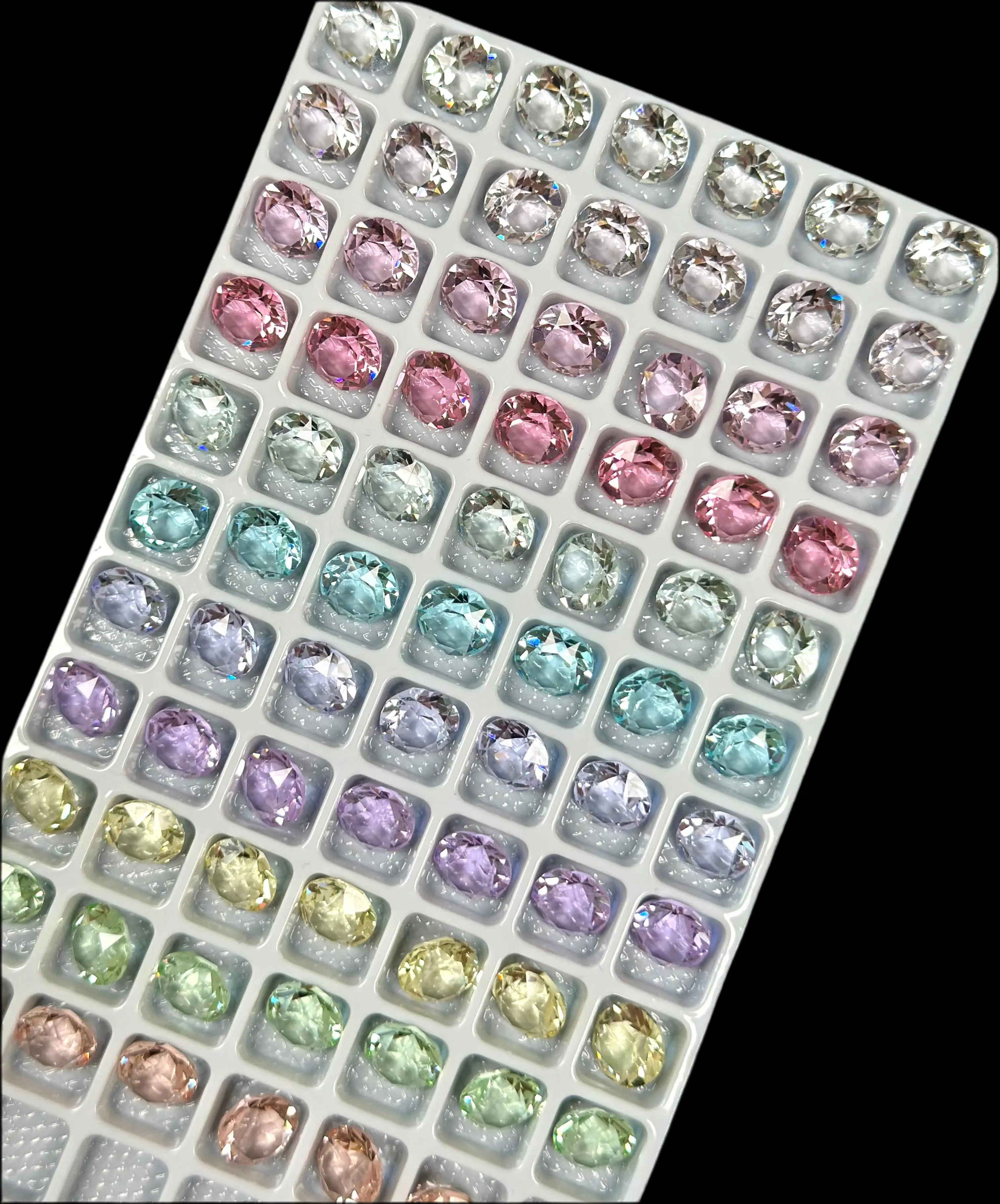 Luxe 8mm Round Shape Clear Pointed Back Crystal Glass Rhinestones