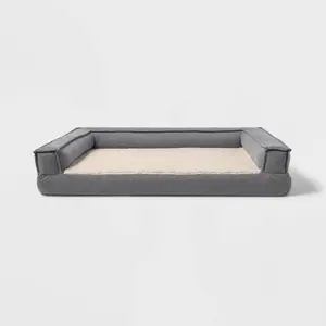 3-Sided Bolster Dog Bed - L - Boots & Barkley
