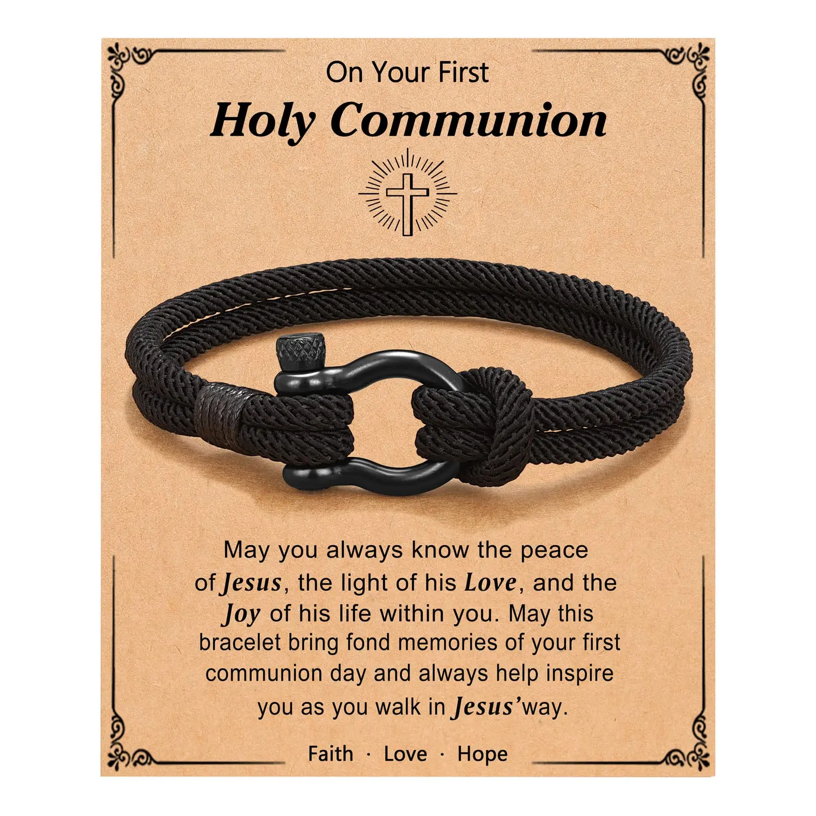 First Communion Gifts for Boys Catholic 1st Holy Communion Decorations Bracelet Trendy All-match & Exquisite Jewelry