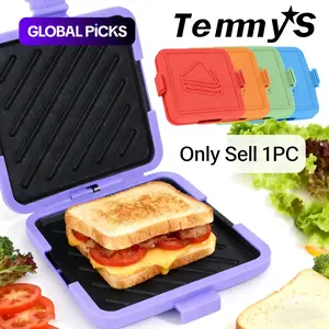 Microwave Sandwich Maker Toasite Non-Stick Grill Plate, Griddle, Gourmet Sandwich Maker, No Power Needed, Wireless, Time-Saving, Quick, Dishwasher Safe #GLOBAL PICKS