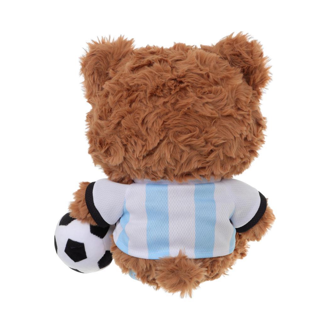 MINISO Giftford Bear Guardian Series Soccer Sitting Plush Toy, Soft Cuddly Stuffed Bear Doll in Football Outfit, Cute Collectible Gift for Kids Fans Birthday, Back To School