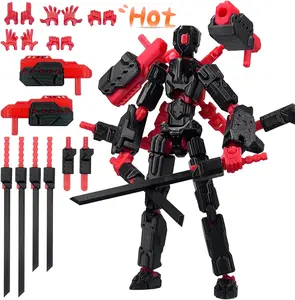 T13 Nova Multi-Articulated Robot Action Figure 8 Inch Pre-Assembled Perfect Desktop Decor Gift for Game Enthusiasts with Extra Parts
