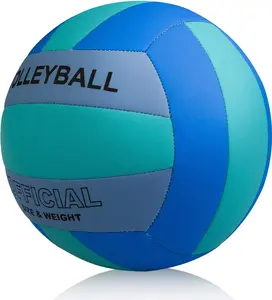 Volleyball Size 5 PU Leather Soft Indoor Outdoor Volleyballs    Play Ball for Beginner, Teenager, Adult, 8.2