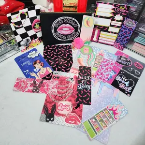 I Love Flockin' Spicy Books Giftset- includes reader insert 6 designs, pencil bag, bookmark 6 designs, hydrating mask, large book review notepad, and pompom keychain