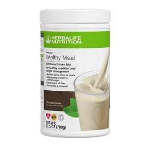Herbalife Formula 1 Healthy Meal Nutritional Shake Mix Mint Chocolate 750g Gluten Free Daily Nutrition Wellness Routine with Essential Vitamins & Minerals Protein Blend from Soy and Dairy Sources - Flavor - Taffy, Beverage