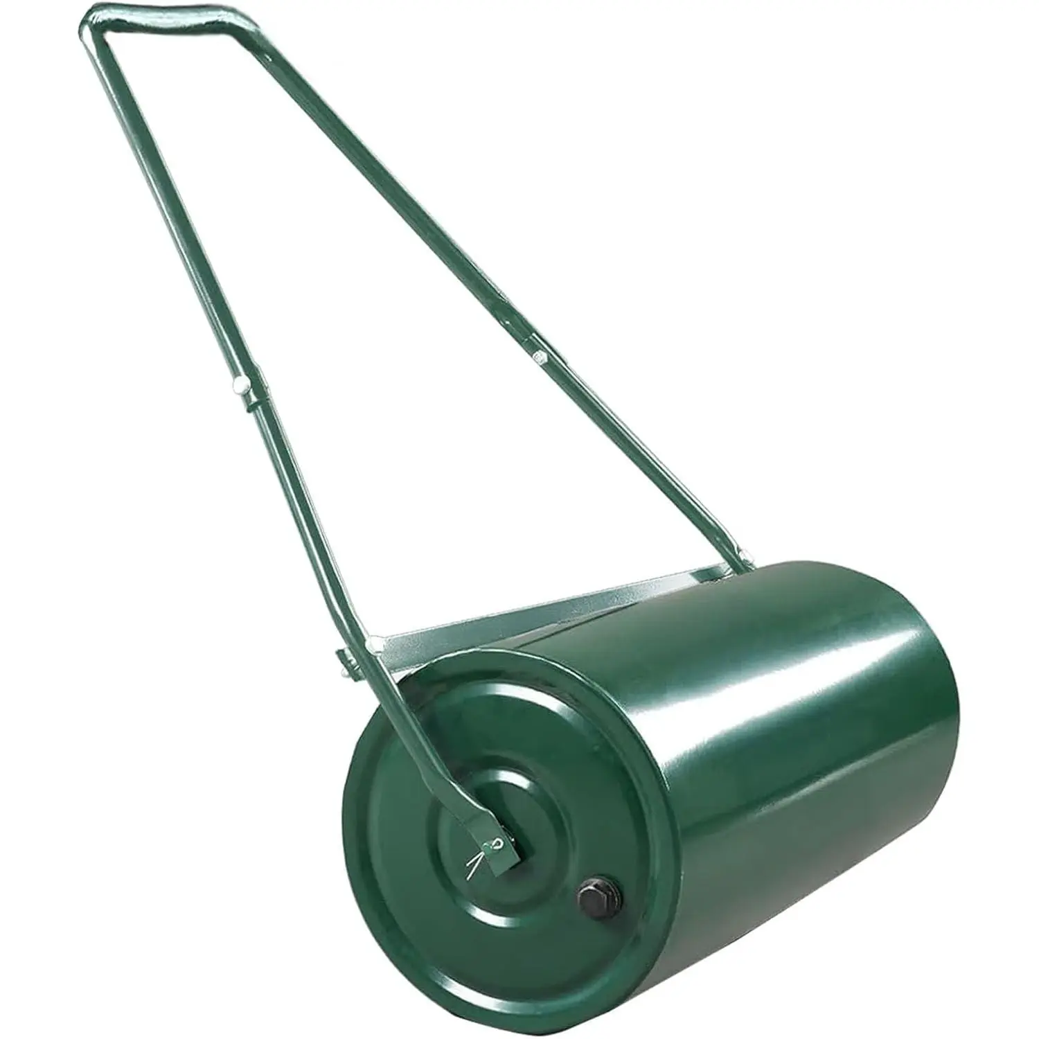 GARVEE 9.5 Gallon Tow-Behind Lawn Roller | Water/Sand Fillable Garden Drum with u-Shape Handle | Heavy Duty Soil Leveler for Seeding, Sod, and Turf Maintenance