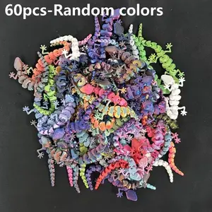 60 pieces of 3D colorful gecko wall decorations. Home decorations, decorative statues, they are excellent gifts for festivals (suitable to give to friends on festivals), decorations for Christmas and Halloween. Desktop decorations ornament figurine