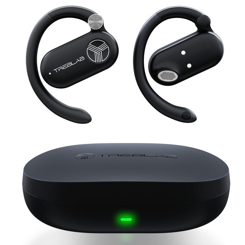 TREBLAB X-Open - True Open Ear Wireless Earbuds, Lightweight Comfort, Behind-Ear Fit, Immersive Sound, Dual Mic for Calls, 40H Playtime