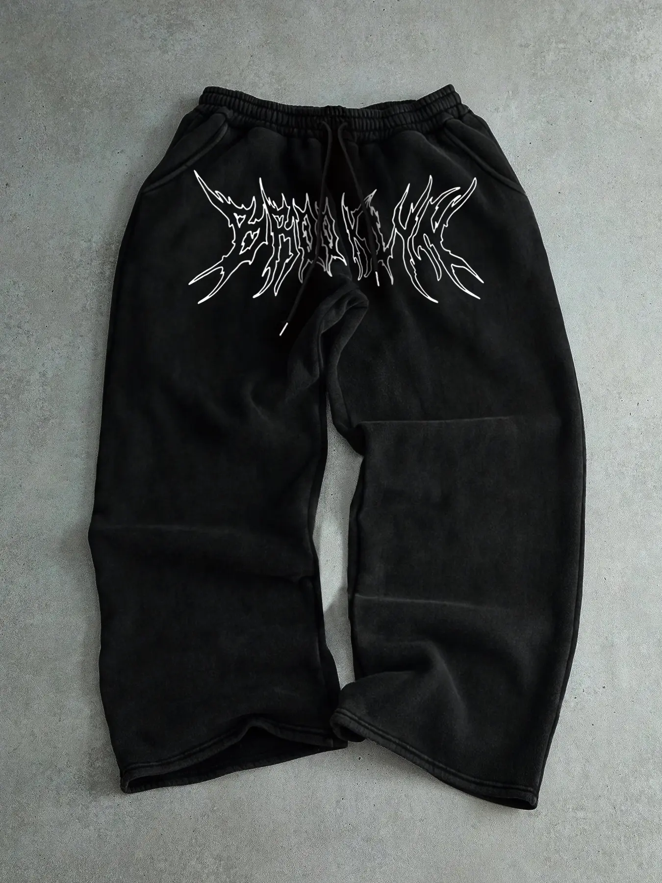 Trendy Street Style Drawstring Sweatpants, Letter Print, Casual Fashion, Comfortable Fit, Versatile Daily Wear, Suitable for All Occasions