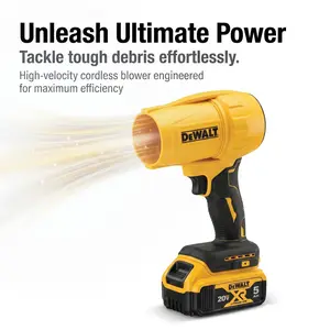 DEWALT 20V MAX Cordless Blower With Powerful Airflow Performance,Compact Ergonomic Design For Easy Handling,High Efficiency Air Volume And Wind Speed,Widely Used In Garden Leaf Clearing,Construction Site Dust Cleaning And Yard Cleaning Outdoor Maintenance