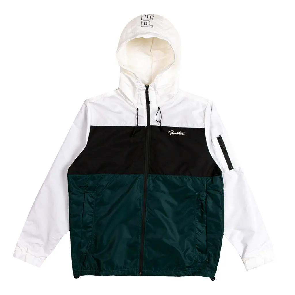 PRIMITIVE APPAREL Men's Chiba Color Block Hooded Windbreaker Jacket, Long Sleeve Menswear Sportswear Tops Coat, Coats, Casual