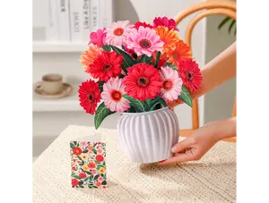 Cheerful Gerberas Pop-Up Bouquet
