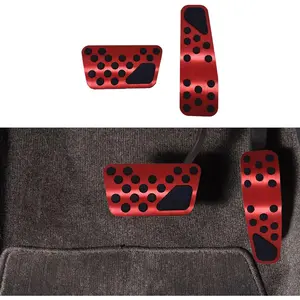 Car Pedal Cover Fit for Dodge Challenger 2008-2023 Charger 2011-2023 Chrysler 300 300C 2009-2019, No Drilling Aluminum Brake and Accelerator Pedal Covers, Nonslip Car Pedal Pads