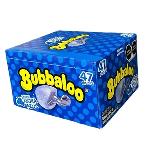 Bubbaloo Mora Azul Gum Blueberry Flavor - 47 Pieces - Chewing Gum Snack Bubblegum mexican candy dulces Bonbon bubble center Sweet