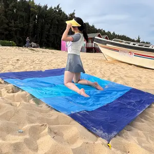 1 extra-large beach mat, suitable for 4-7 people, quick-dry outdoor picnic mat, lightweight sand-resistant travel camping pad - Comfortable outdoor activity enjoyment