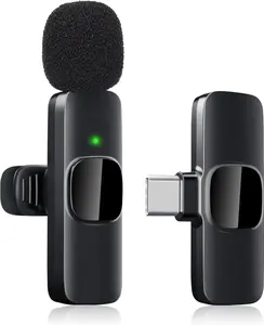 Wireless Lavalier Microphone for iPhone(15/16/17) / Android, Noise Reduction, USB-C Plug and Play Mini Lapel Mic Clip on Microphone Wireless, Ideal for Content Creator, Video Recording, Vlogging