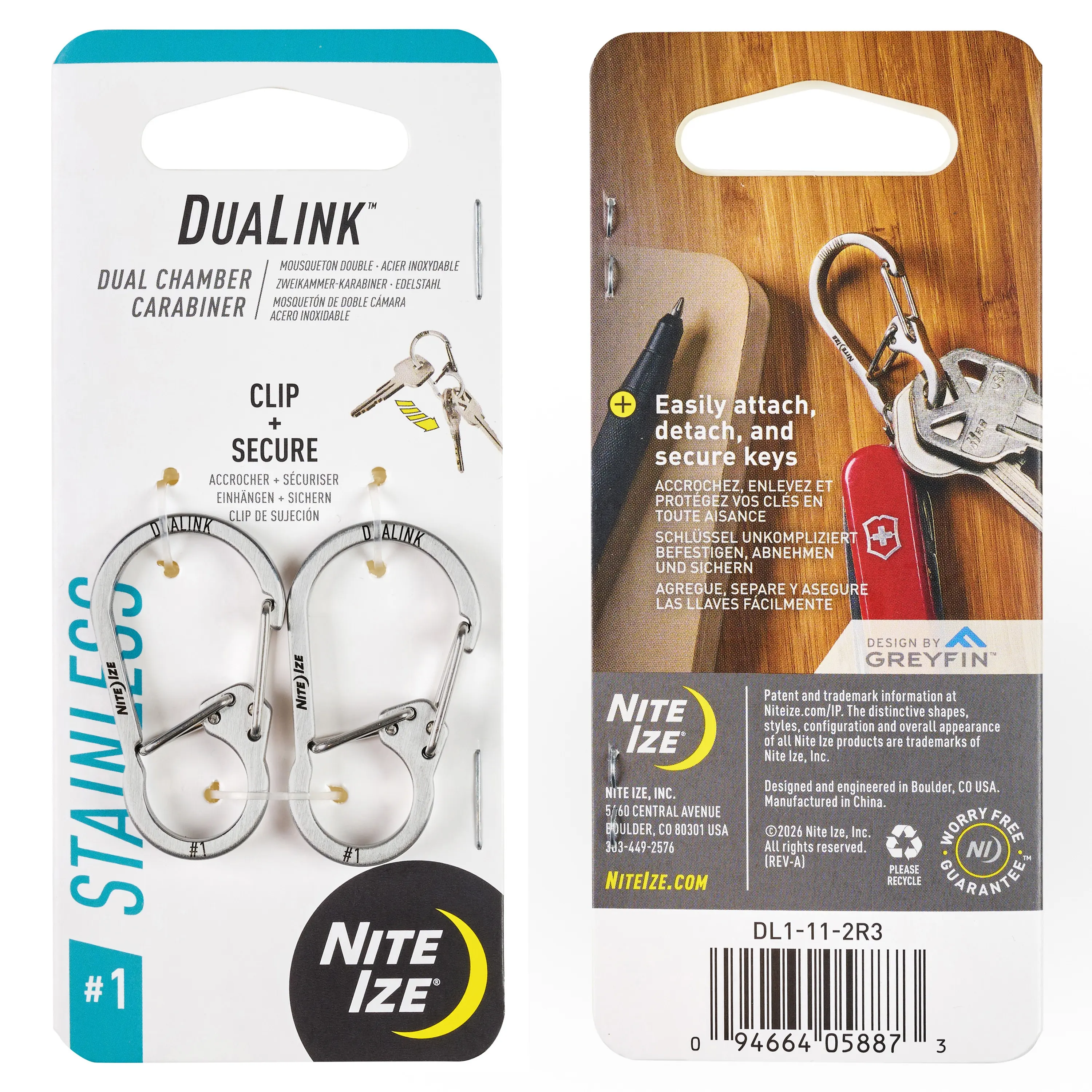 DuaLink™ Dual Chamber Carabiner #1 - 2 Pack