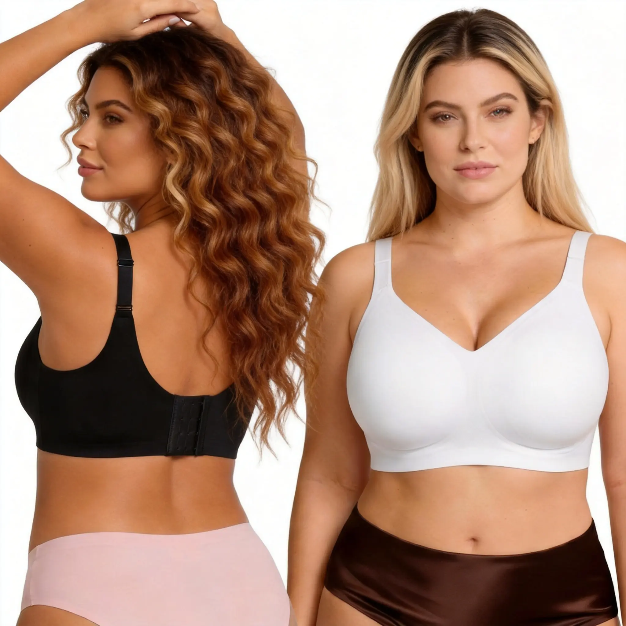 Jelly Bra Bralettes for Women Pullover Bra Seamless Wireless Deep V Racerback Comfort Padded Everyday Tshirt Bra