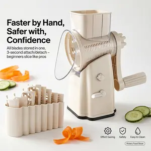 8-In-1 Manual Durable Vegetable Slicer, Multi-Functional Potato Cutter, Large Capacity Kitchen Tool, Ideal for Home Cooking, Easy to Use