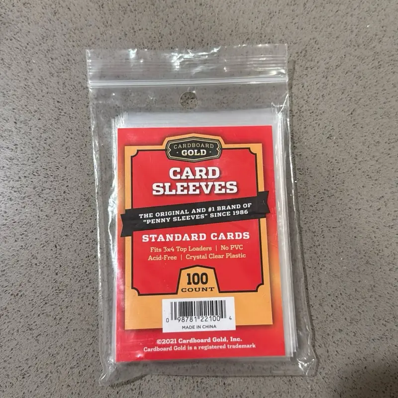 Cardboard Gold 1 Pack of 100 Count Penny Sleeves Top-Quality Cardboard Gold Material No PVC Environmentally-Friendly Protection